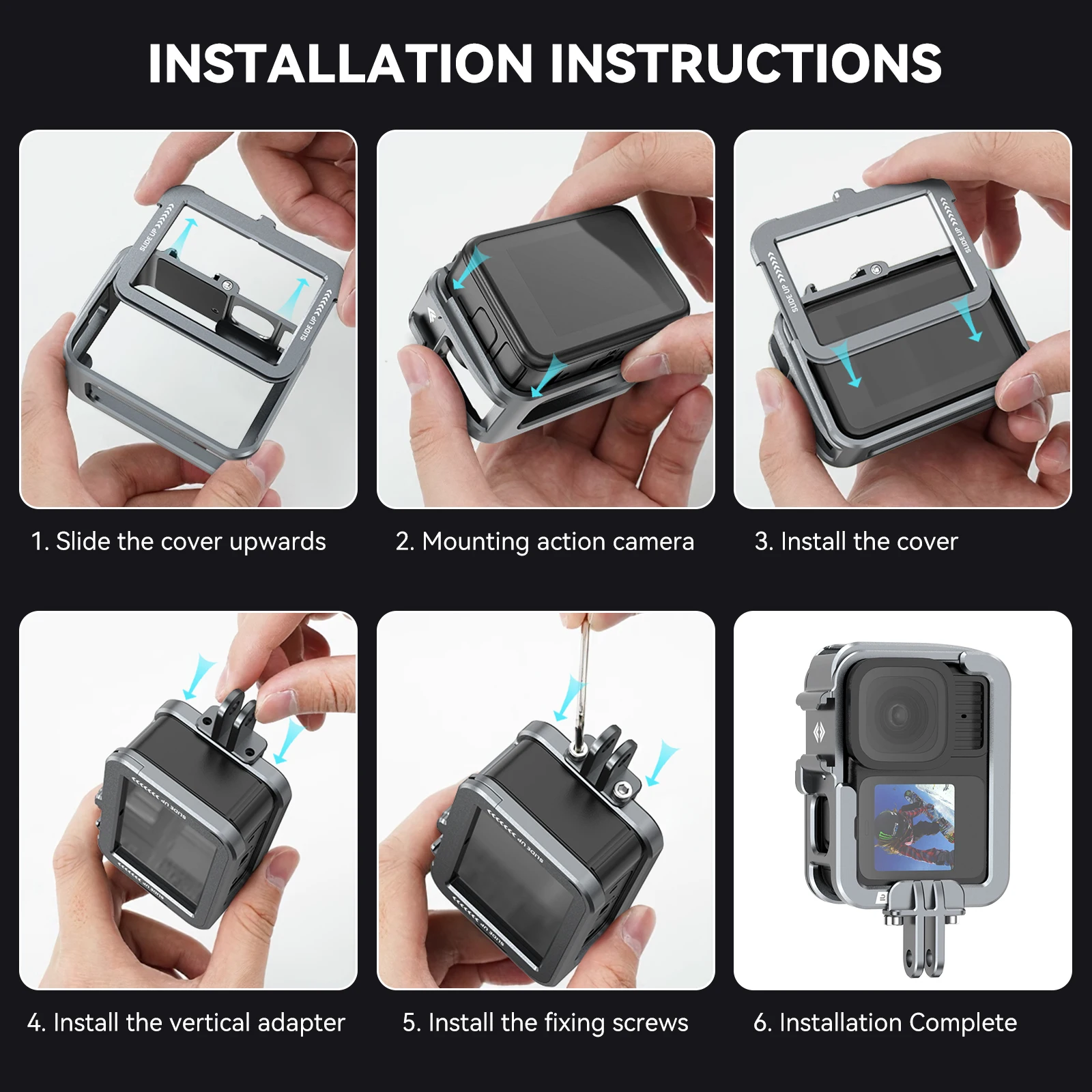 Чехол с рамкой из алюминиевого сплава для Gopro Hero 9 10 11 12 13