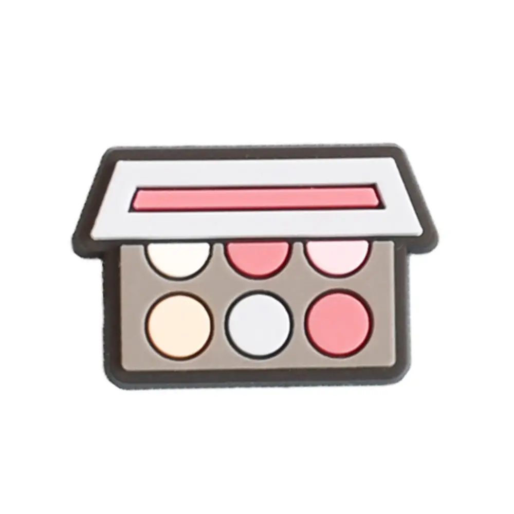 1 Pcs Girl Cosmetic Fragrance Lipstick Eye Shadow Decoration Shoe Charms Pvc For Croc Jibz Kids Party Gift Shoelace Accesories