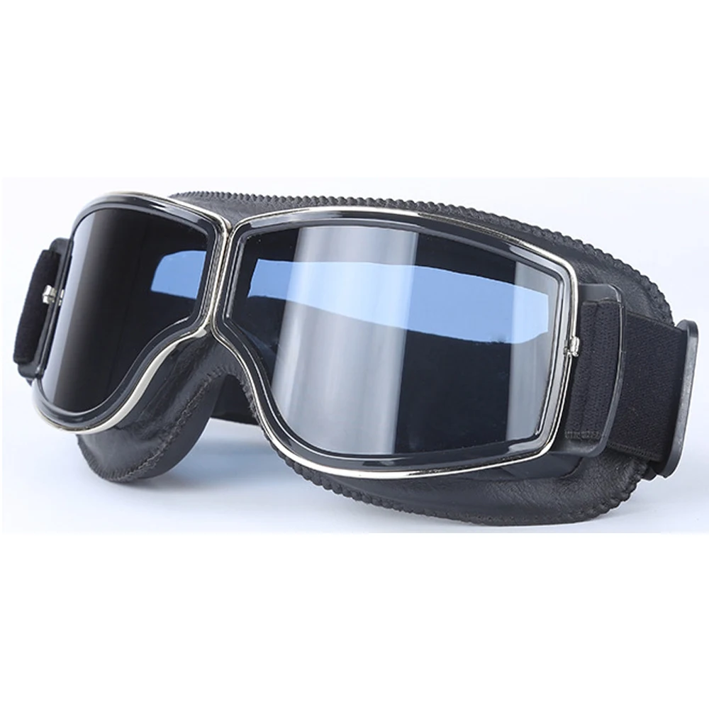 

Motorcycle Helmet Vintage Retro Sunglasses Leather Goggles Glasses For Bluetooth Glasses Work Goggles Motocross Goggles