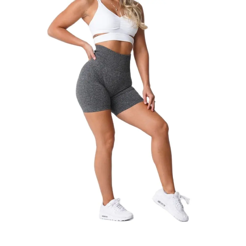 Шорты женские бесшовные спортивные с высокой талией для бега и занятий йогой |