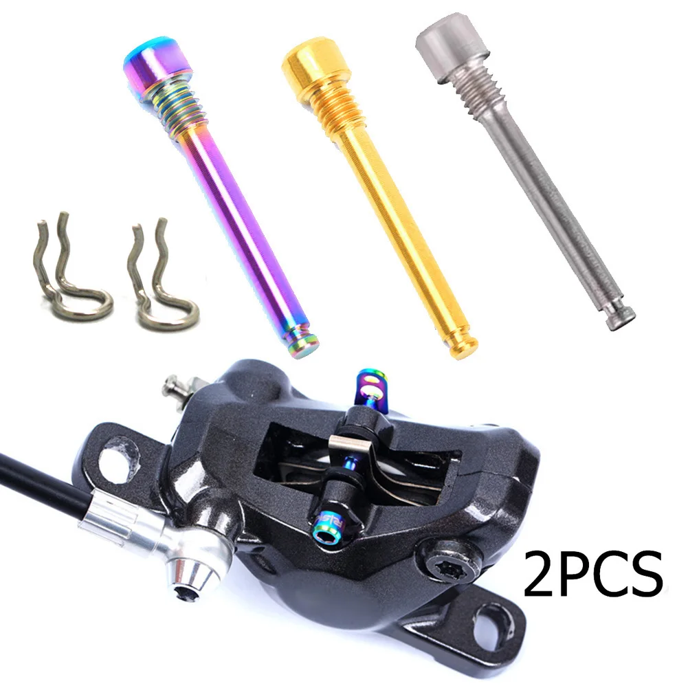 

2Pcs M4 Bike Titanium Alloy Bicycle Disc Brake Caliper Bolts With Spring Clip 2-4N.M Torque Bolt Gold/Titanium/Color/Black