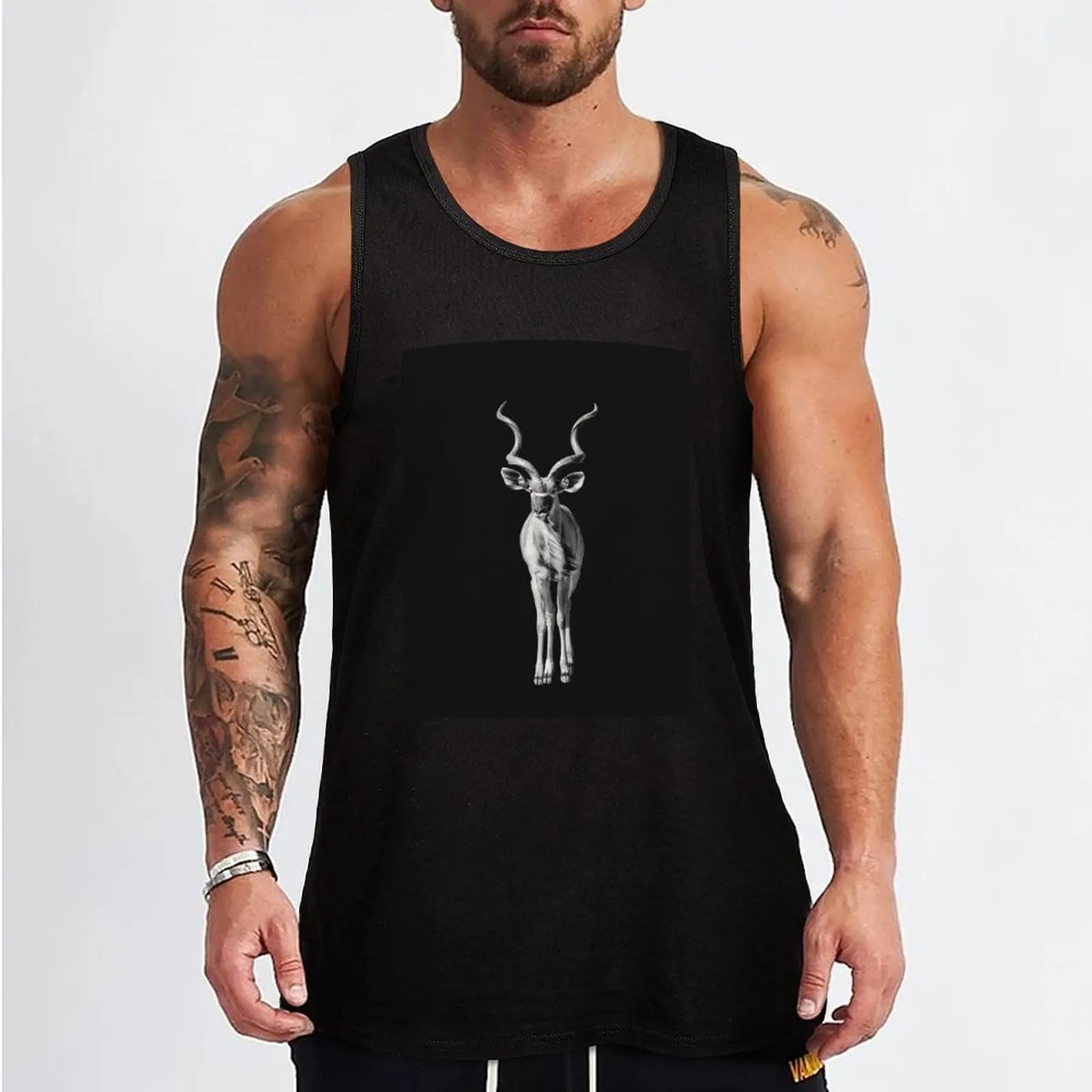 Greater Kudu Antelope Full Figure Tank Top мужские топы без рукавов Muscle fit