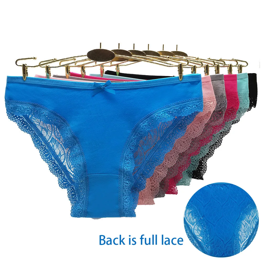 Трусы женские хлопковые однотонные с низкой посадкой 5 шт./лот