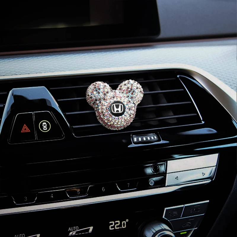 

Mickey Diamond Car Air Conditioner Outlet Car Air Perfume Freshener For Honda Accord Jazz Fit CR Civic Mugen CRV CRF Odyssey HRV
