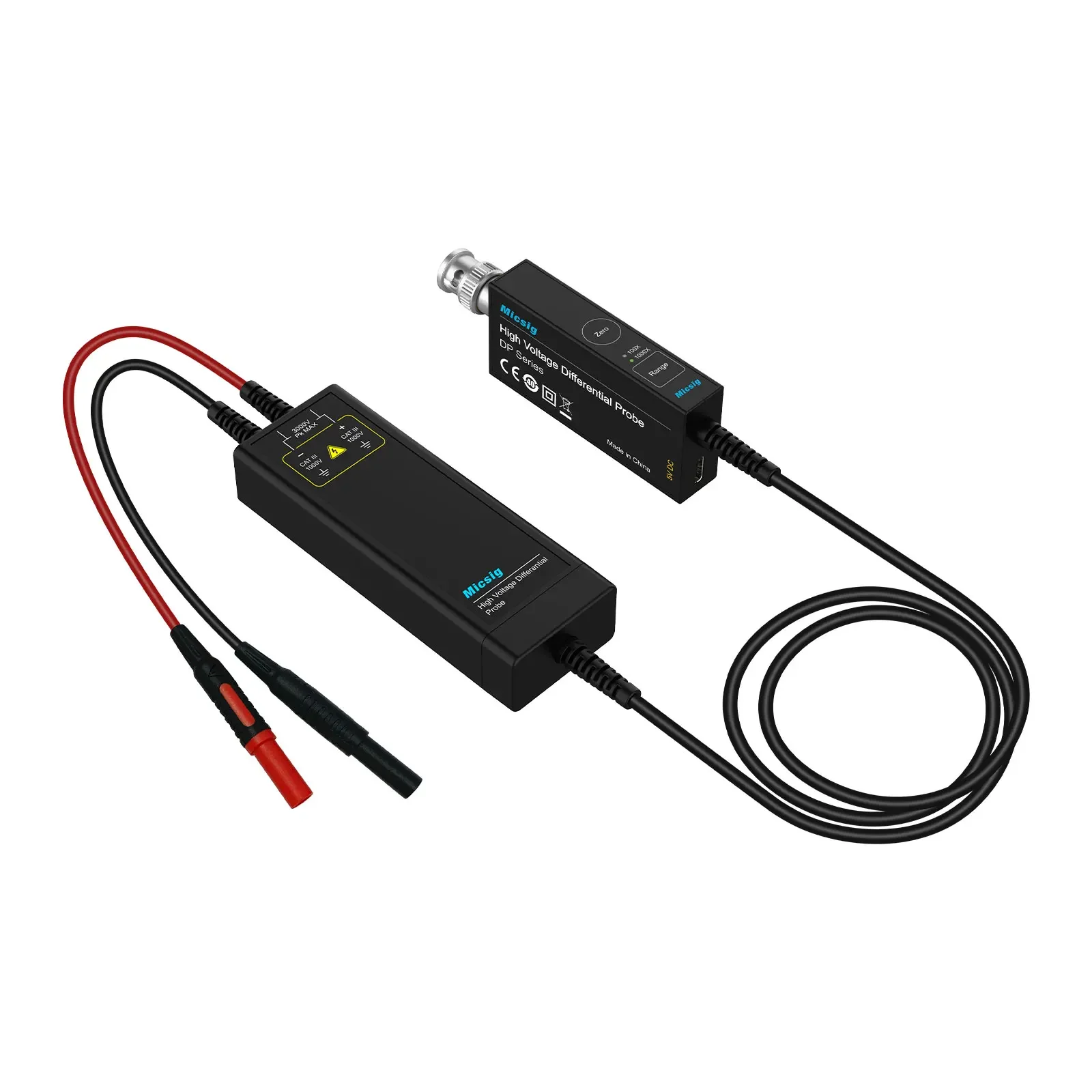 Фото Дифференциальный зонд высокого напряжения Micsig DP1500 с полосой пропускания 100 МГц и дифференциальным напряжением MAX 1500 В №3