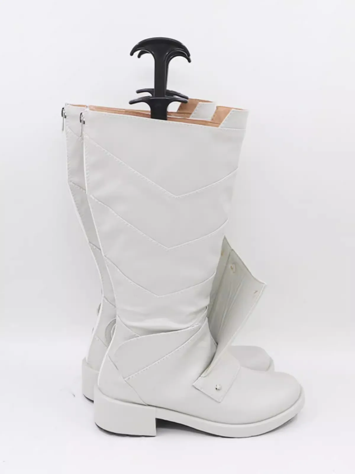 Аниме Kaiju No 8 cafuka Hibino обувь для косплея белые длинные сапоги маскировки кожаные