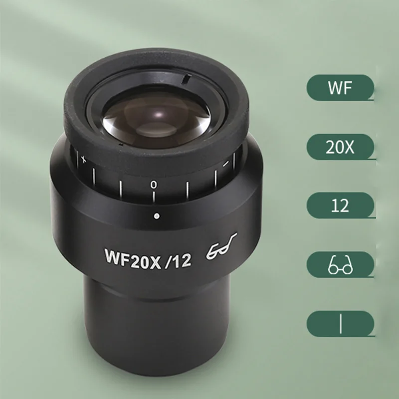 Настраиваемый микроскоп с высокой точкой зрения WF20X/12 мм окуляр стерео 20x30
