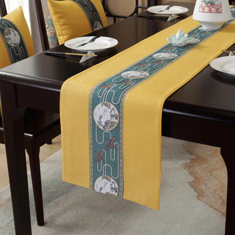 Новая Водонепроницаемая длинная скатерть в китайском стиле с цветочным рисунком