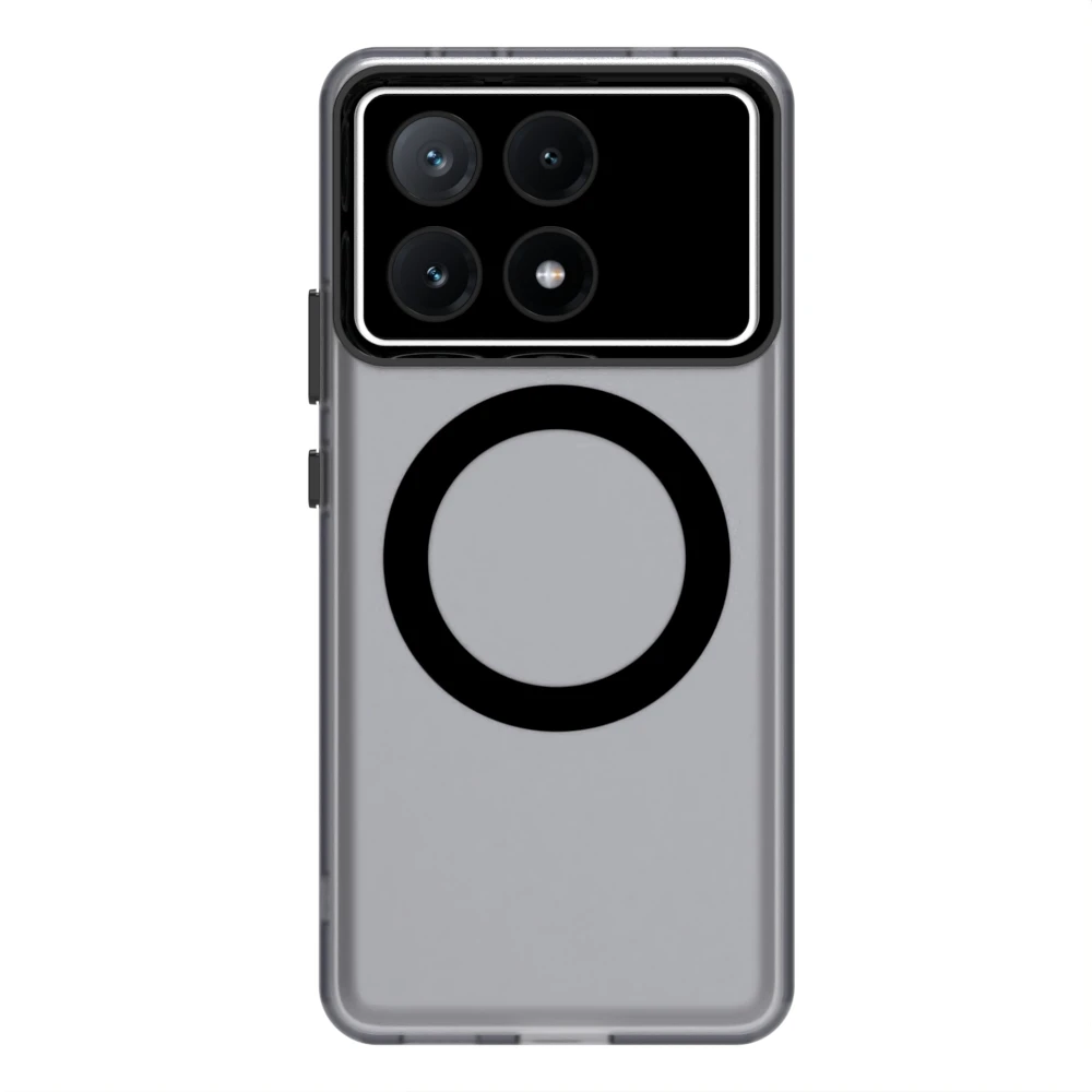 Фото Полупрозрачный чехол для телефона ярких цветов для Xiaomi Poco X6Pro 5G 14T Pro Redmi K70E K70, ультрамагнитная задняя крышка с беспроводной зарядкой №1