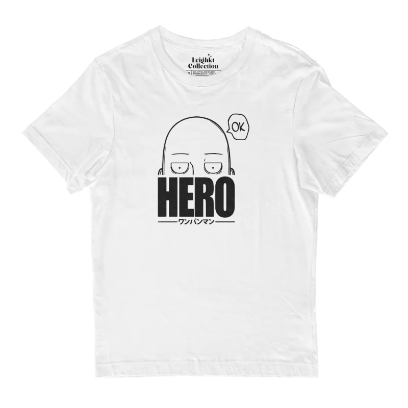 Футболка Saitama Hero One Punch Man Аниме Рубашка Хлопок Спандекс
