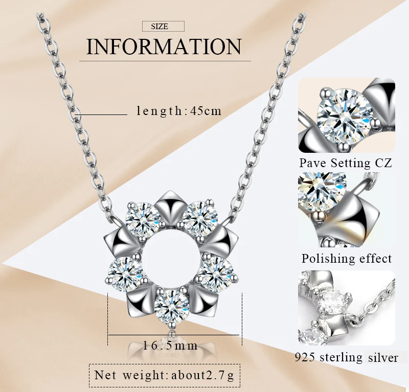 Kaletine 100% стерлингового серебра 925 пробы ожерелье на заказ звезда солнечный цветок