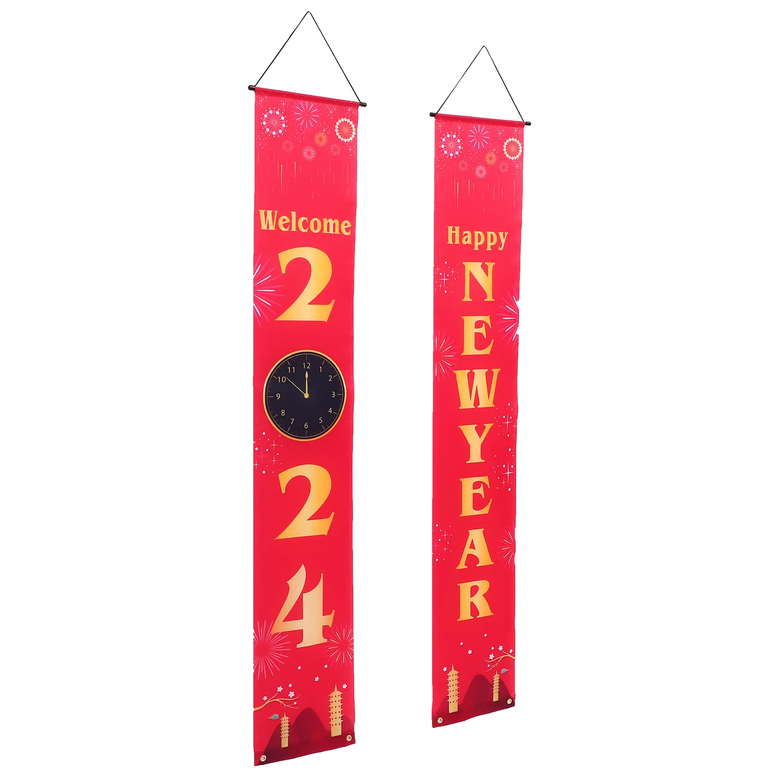 

Door Curtains New Year Decorations Outdoor Menlian Holiday Couplet Creative Signs Hanging