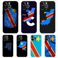 congo democratic republic flag soft transparent phone case cover for iphone 13 12 11 pro max x xr 8 7 plus se 2020 xs max shell