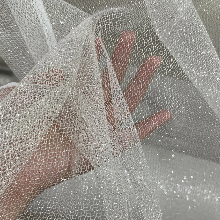 

Жесткая сетка Серебряная бронзовая блестящая ткань Diy свадебное платье ткань Blingbling фоновая композиция сетка Яркая блестящая сетка