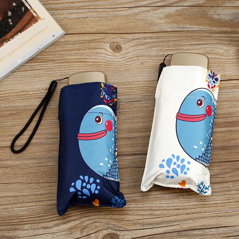 

Mini Cartoon Umbrella Children Small Boys Waterproof Girls Women Sun Parasol Convenient Kids Travel UV Protect Umbrellas Rain