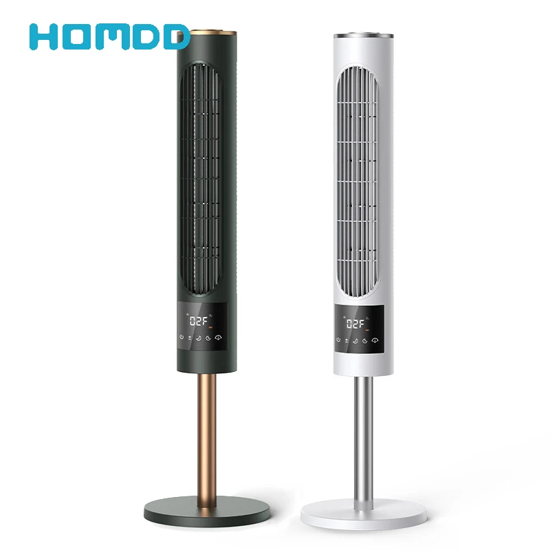 Air Ionizer Floor Standing Fan Portable Air Conditioning With Remote Control Negative Ion Generator Leafless Tower Fan For Home