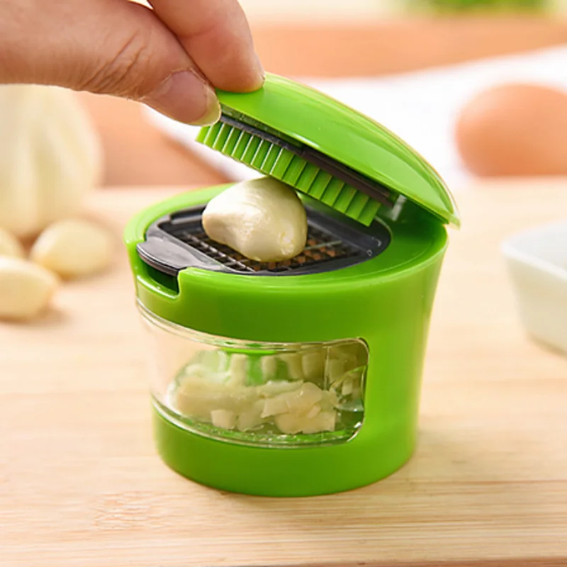 

Household Garlic Press Portable Garlic Crusher Mini Presser Chopper Slicer Grater Dicing Slicing and Cutter Kitchen Accessories