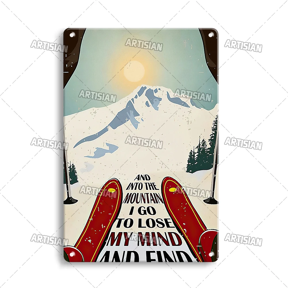 

Металлический плакат ARTISIAN Художественный катание на лыжах