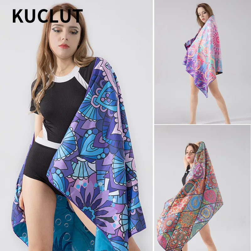 

Microfiber Quick-drying Bath Beach Towel Large Size For Adults Beach Cloth Swimming Accessory Portable Travel Towel Surf Poncho