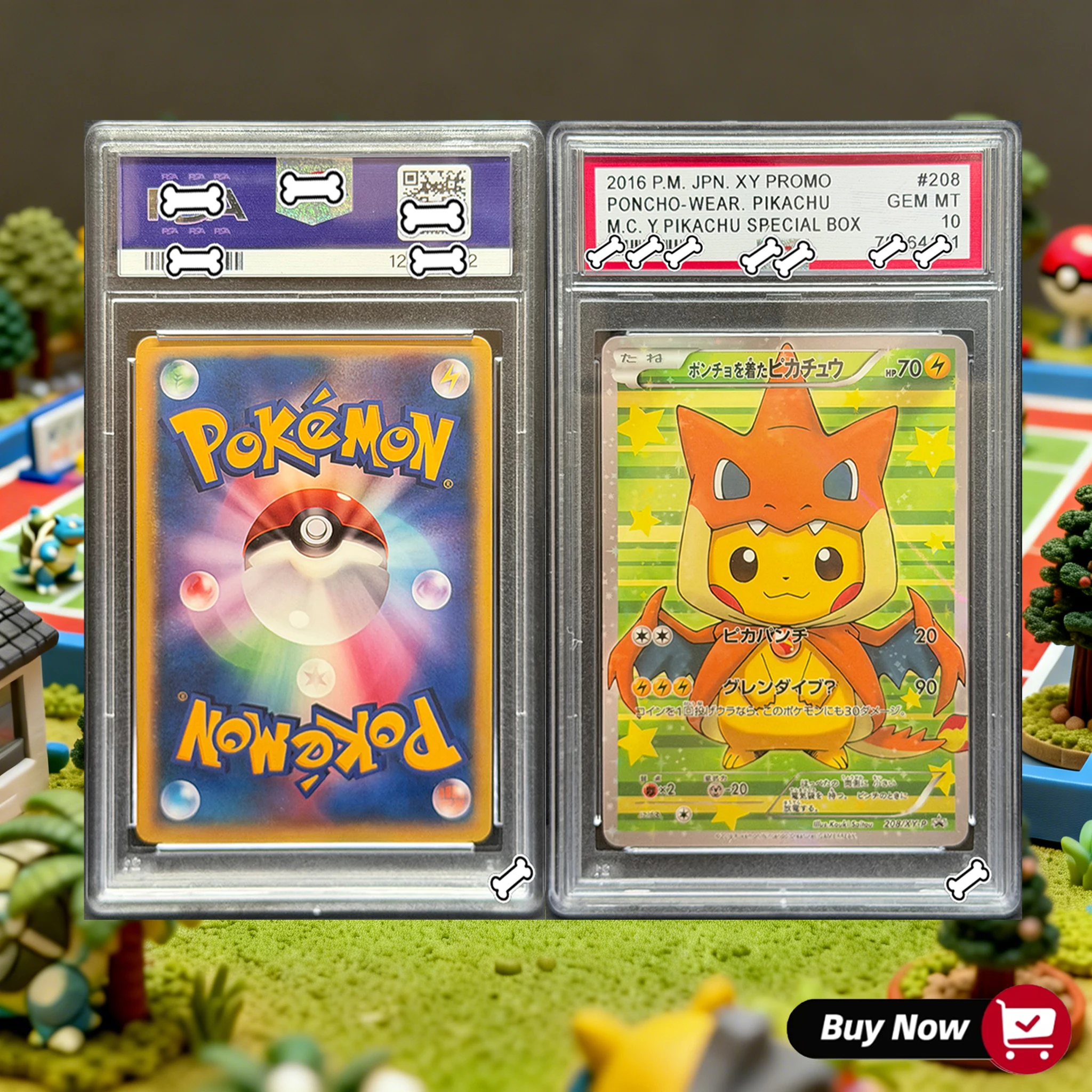 Фото 2016 Pokemon JPN XY Pikachu Special Promo Full Art Holo Art Print - JPN Высококачественная тематическая закладка/коллекционный предмет по TCG (Япония) №1