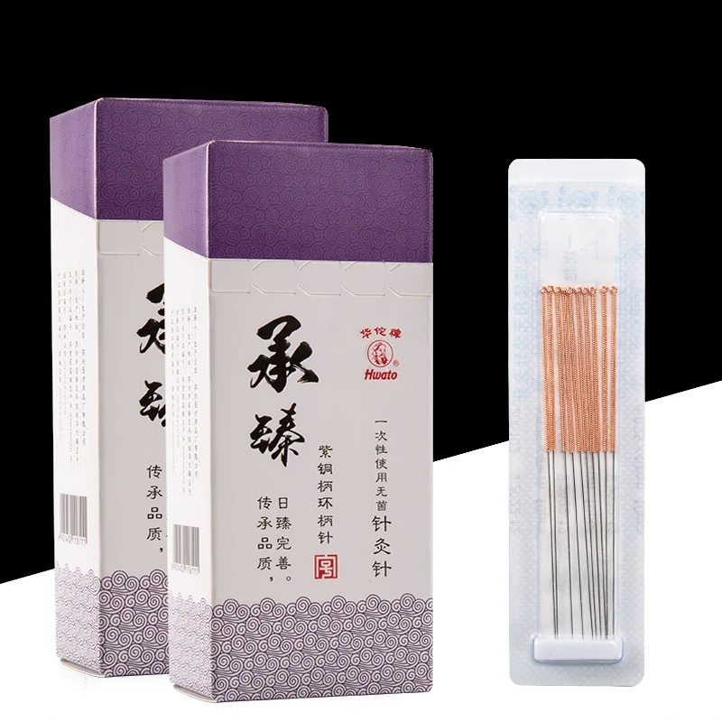 

10*100pcs/box Acupuncture Needles Disposable Copper Handle Disposable Beauty Massage Medicine Acupuncture Needle