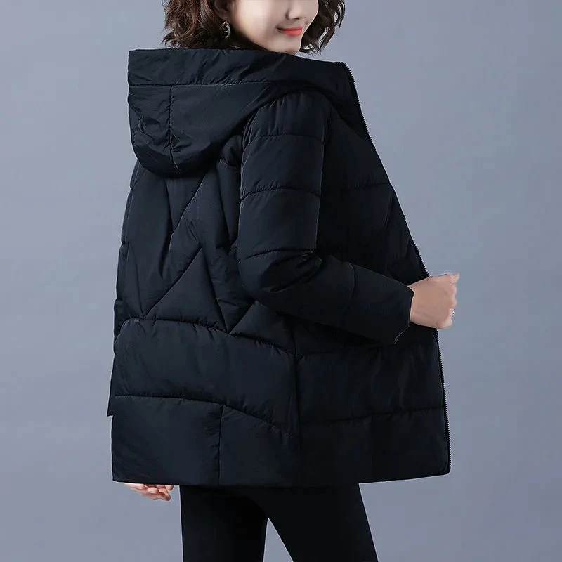 M-4XL Women Winter Jacket Long Warm Parkas Female Thicken Coat Cotton Padded Parka Jacket 2022 New Solid Hooded Outwear
