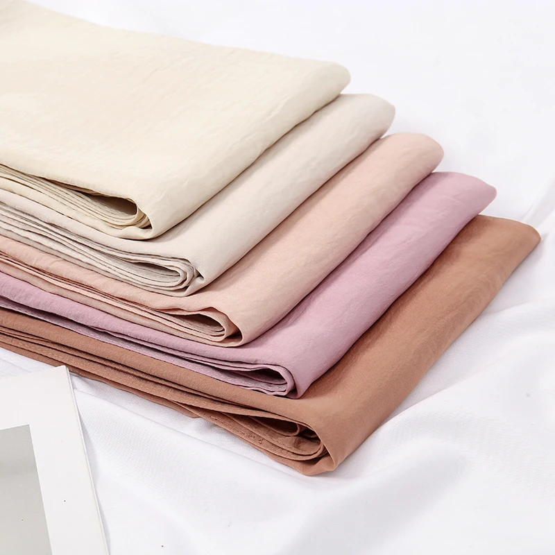 Женский Хлопковый Модальный Однотонный Хиджаб Длинная Шаль Мягкая Пашмина