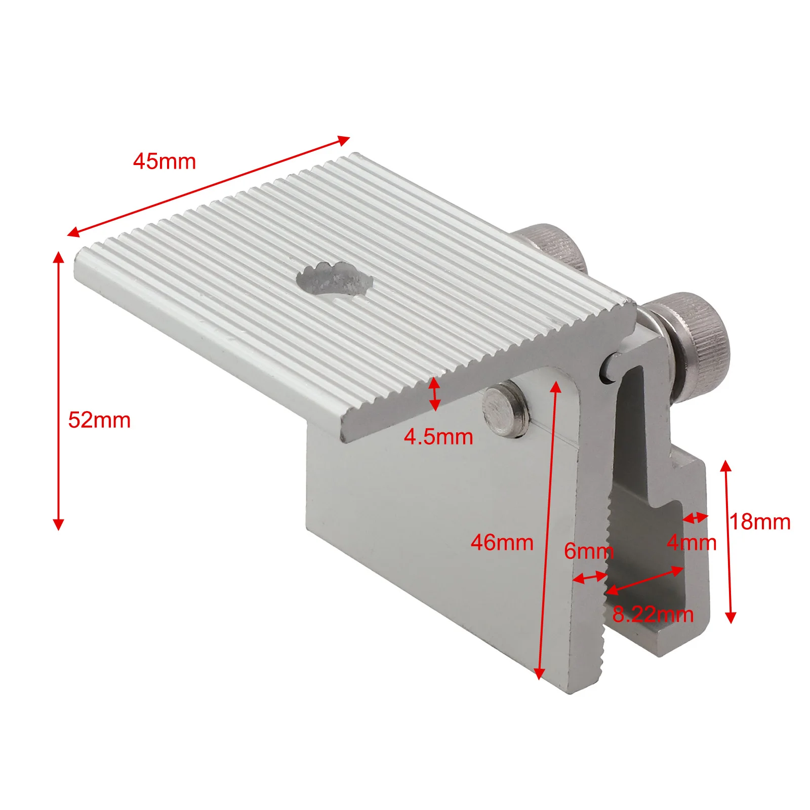 

Standing Seam Clamp Secure Solar PV Mounting with Stainless Steel Screwed Standing Seam Clamp on Sheet Metal Roofs