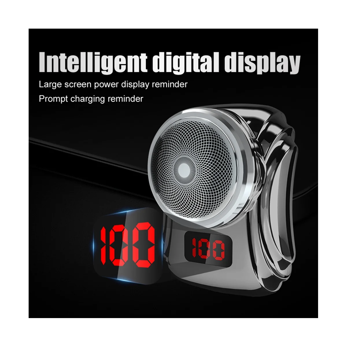 

Electric Shaver USB Rechargeable Digital Display Shaver Mini Portable Multifunctional Travel Men's Razors Waterproof-C