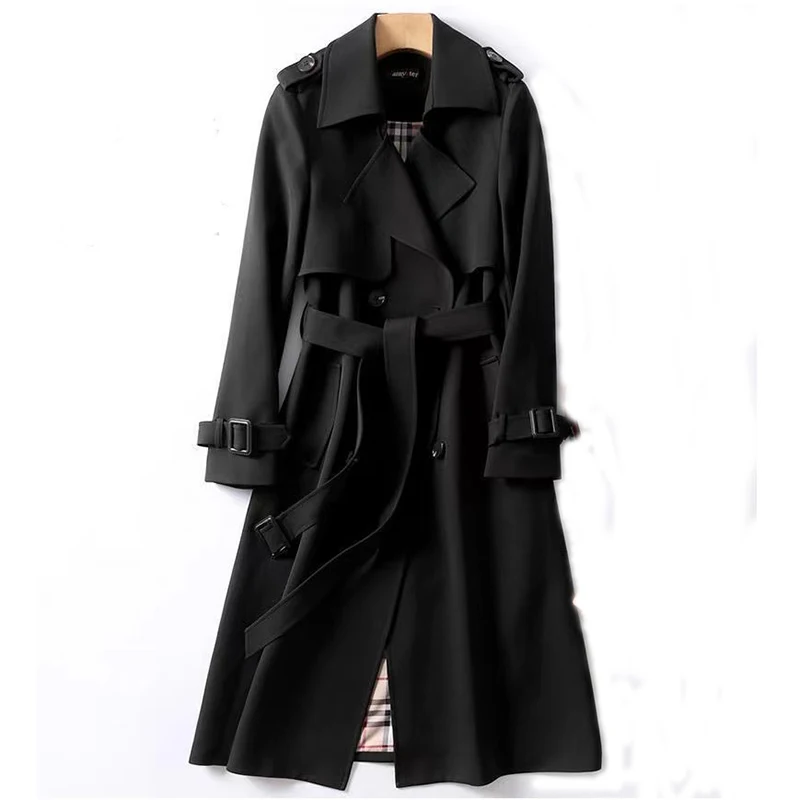 Весенний женский длинный тренчкот Элегантная Модная уличная одежда в Корейском