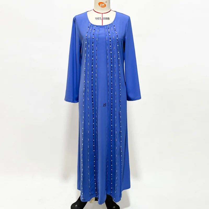Turkey Eid Party Muslim Women Dress Morocco Abaya Kaftan Evening Dresses Diamond Dubai Ramadan Islam Long Robe Femme Vestidos