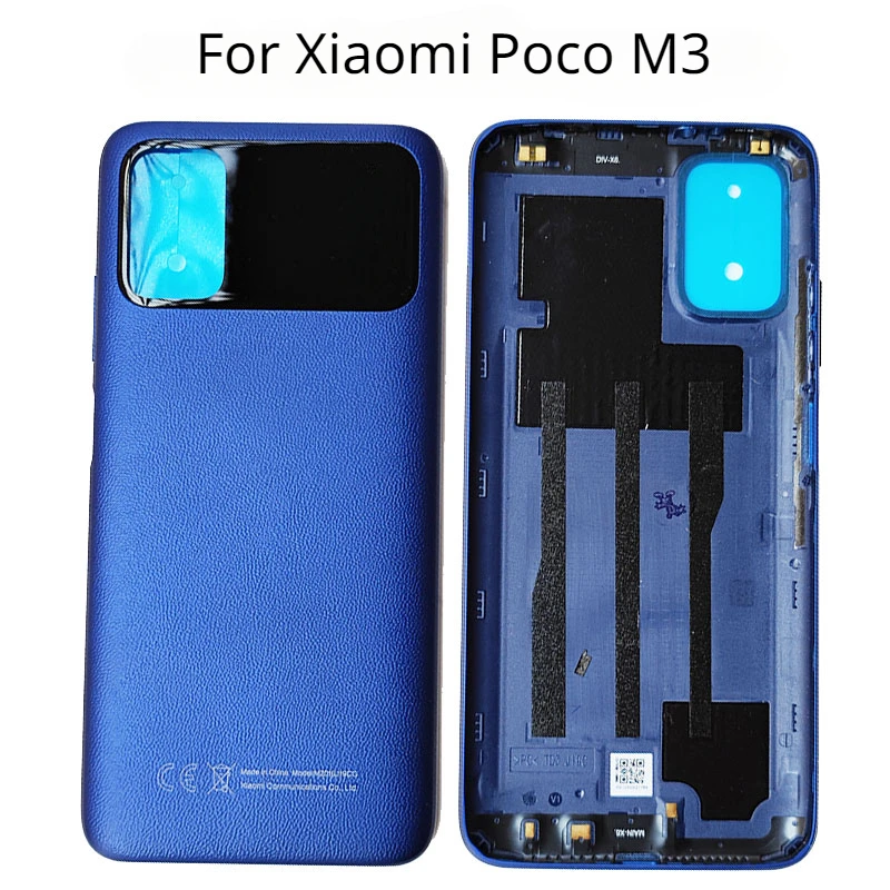 

6.53" Back Cover For Xiaomi Poco M3 M2010J19CG Battery Cover Rear Door Housing Back Case with Logo