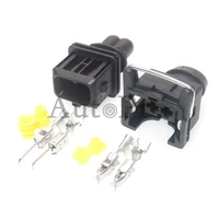 1 set 2 hole auto modification connector parts 106462 1 827551 3 828657 3 automobile fuel injector cable harness socket