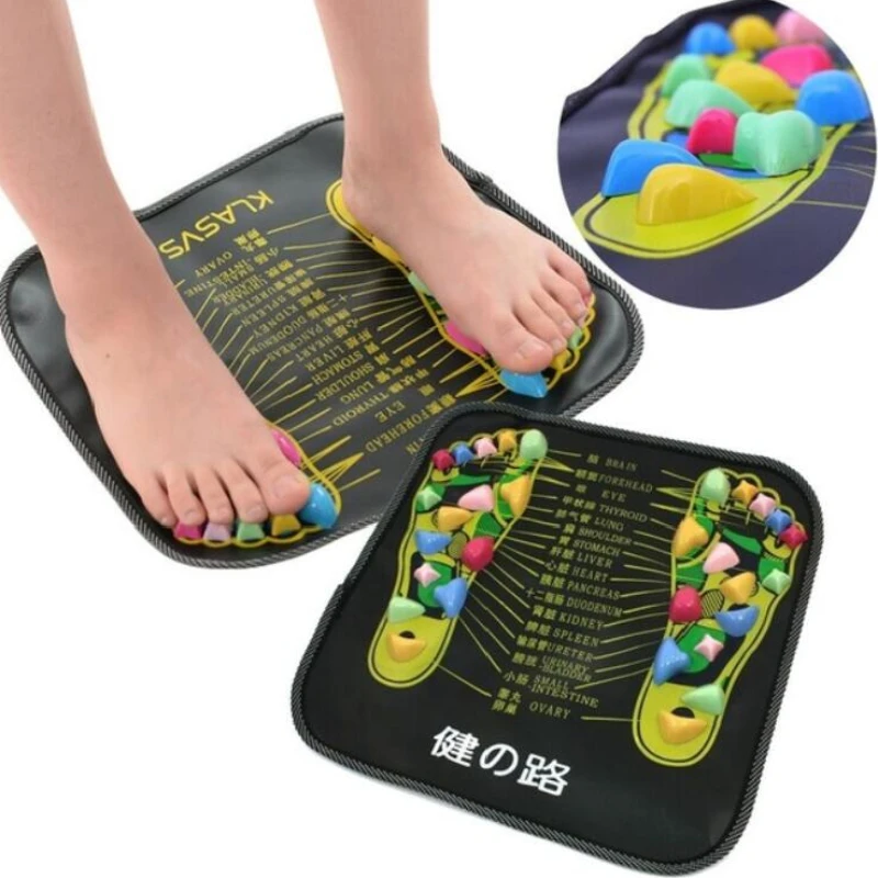 

1 Piece Acupuncture Cobblestone Colorful Foot Reflexology Walk Stone Square Foot Massager Cushion for Relax Body Feet Massage