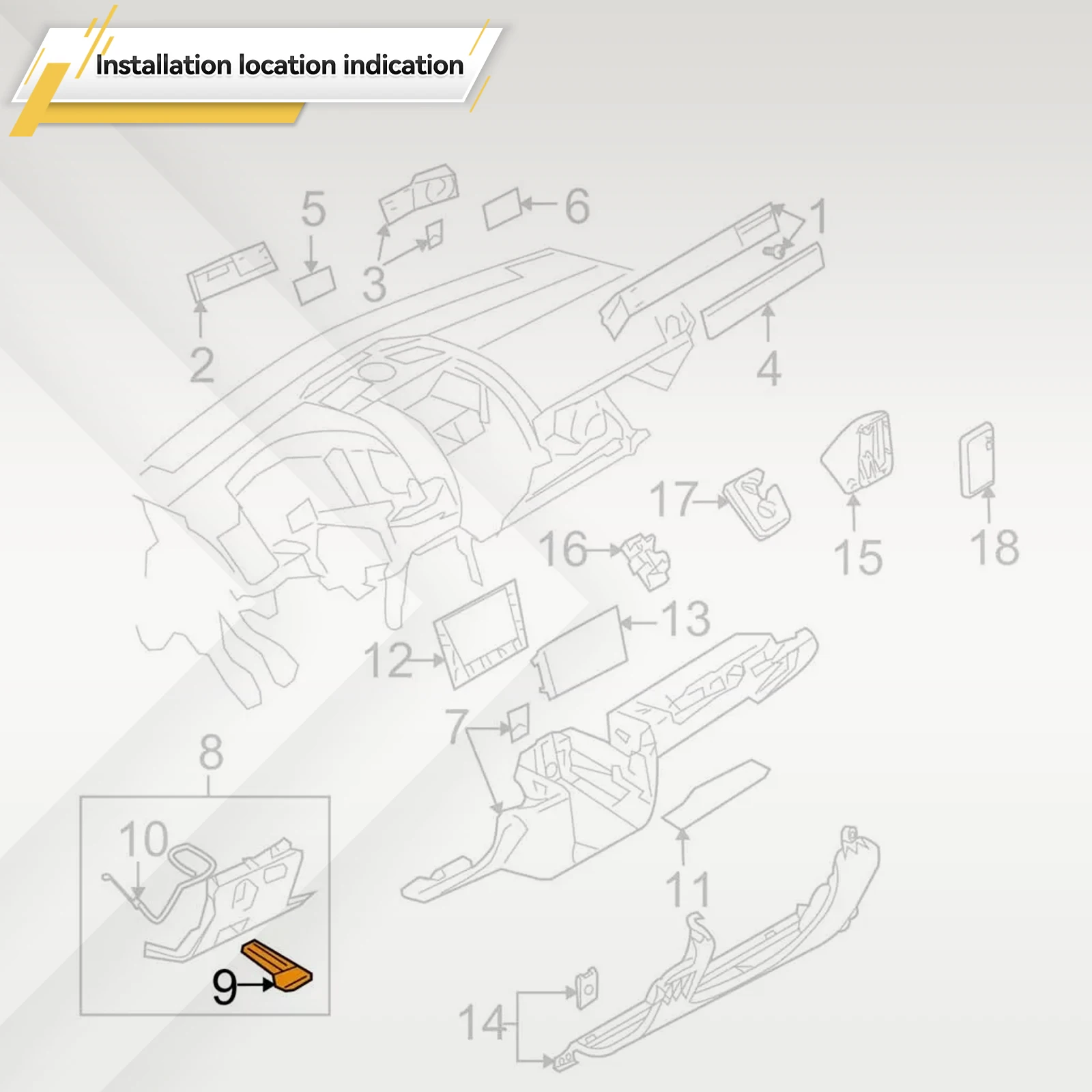 Левый переключатель для стояночного тормоза VW Touareg LHD 2002-10 ручка ручного 7L6711878F 7L6