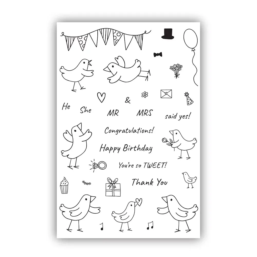 

Cute Bird Stamps Scrapbook Diary Decoration Embossing Template DIY Greeting Card Handmade 2022