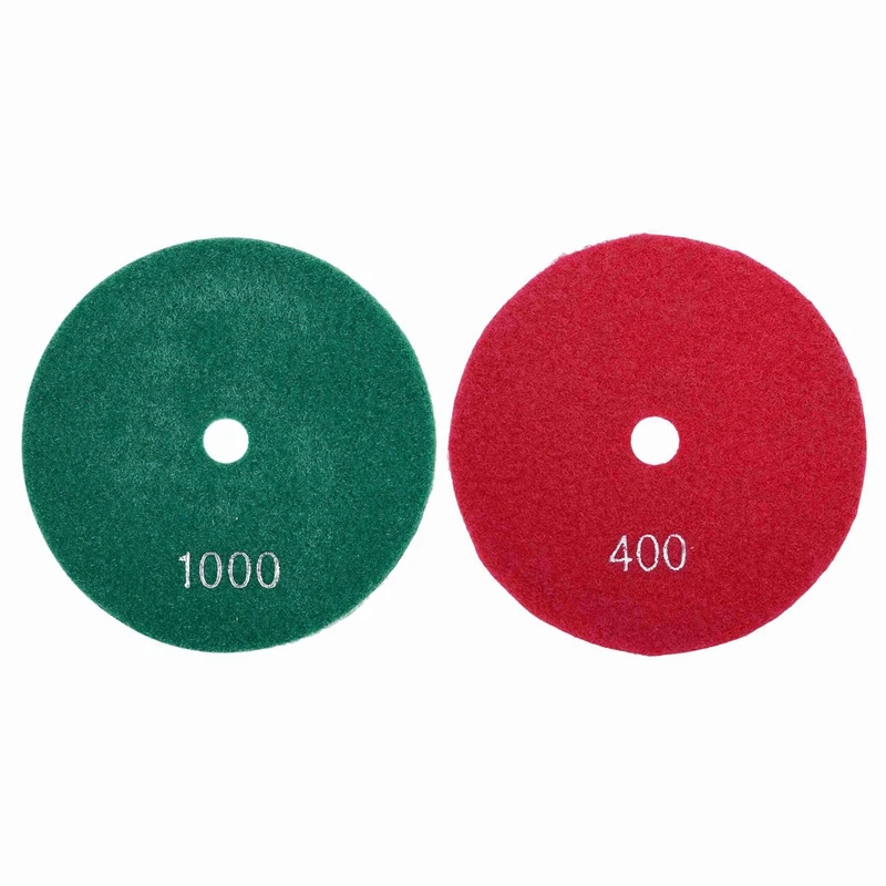 

2 Pcs 5 Inch 125Mm Wet Diamond Polishing Pads Marble Granite Grits, 1000 & 400