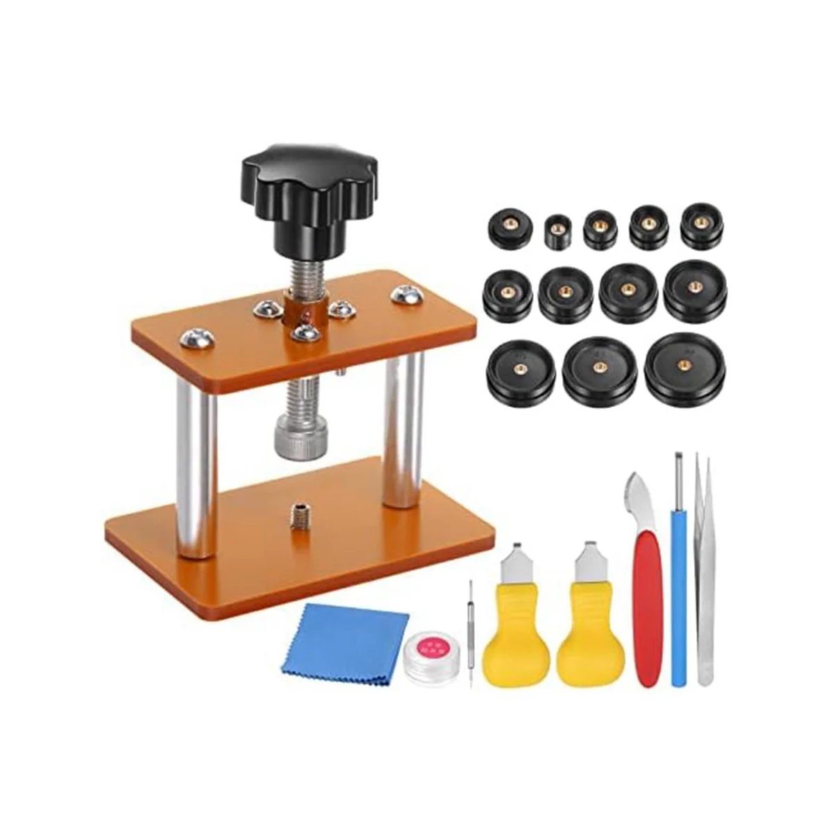 

Набор для нажима часов, Ремкомплект для ремонта часов с 12 пресс-формами