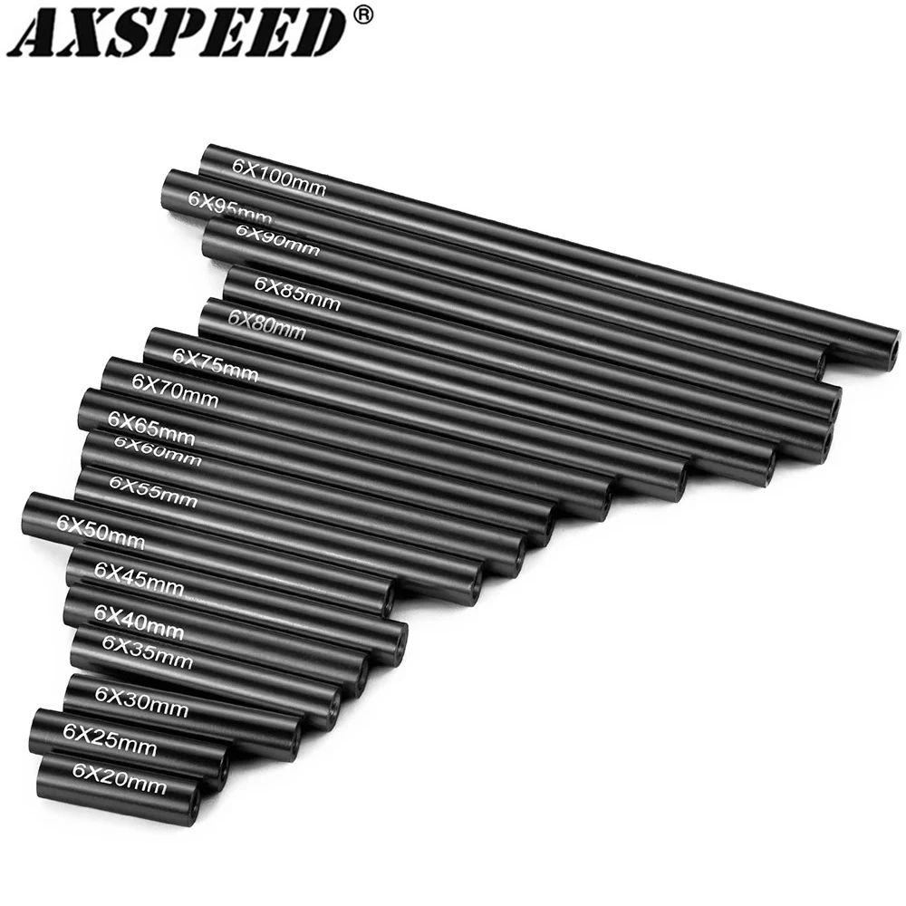 Фото AXSPEED 2 шт. металлические звеньевые тяги 20-105 мм для 1/10 радиоуправляемого гусеничного автомобиля Axial SCX10 AX10 F350 D90 D10 TRX4 TRX6, детали для модернизации №1