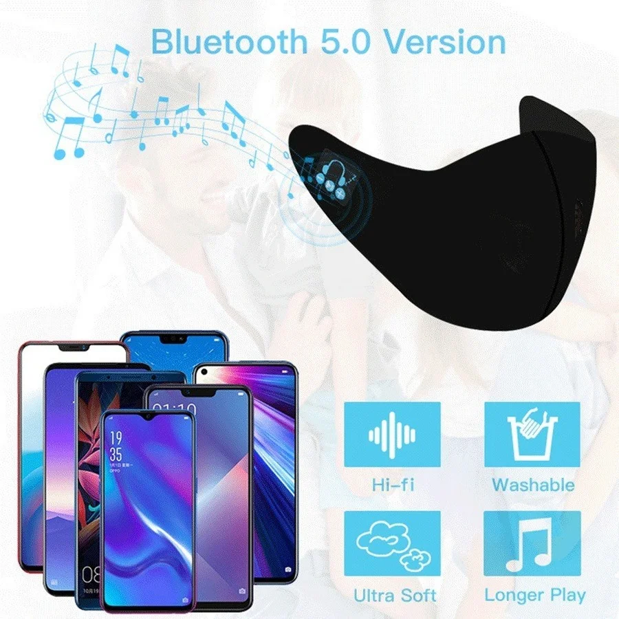 Беспроводные наушники bluetooth наушники-маска для сна уличные с маской звонков