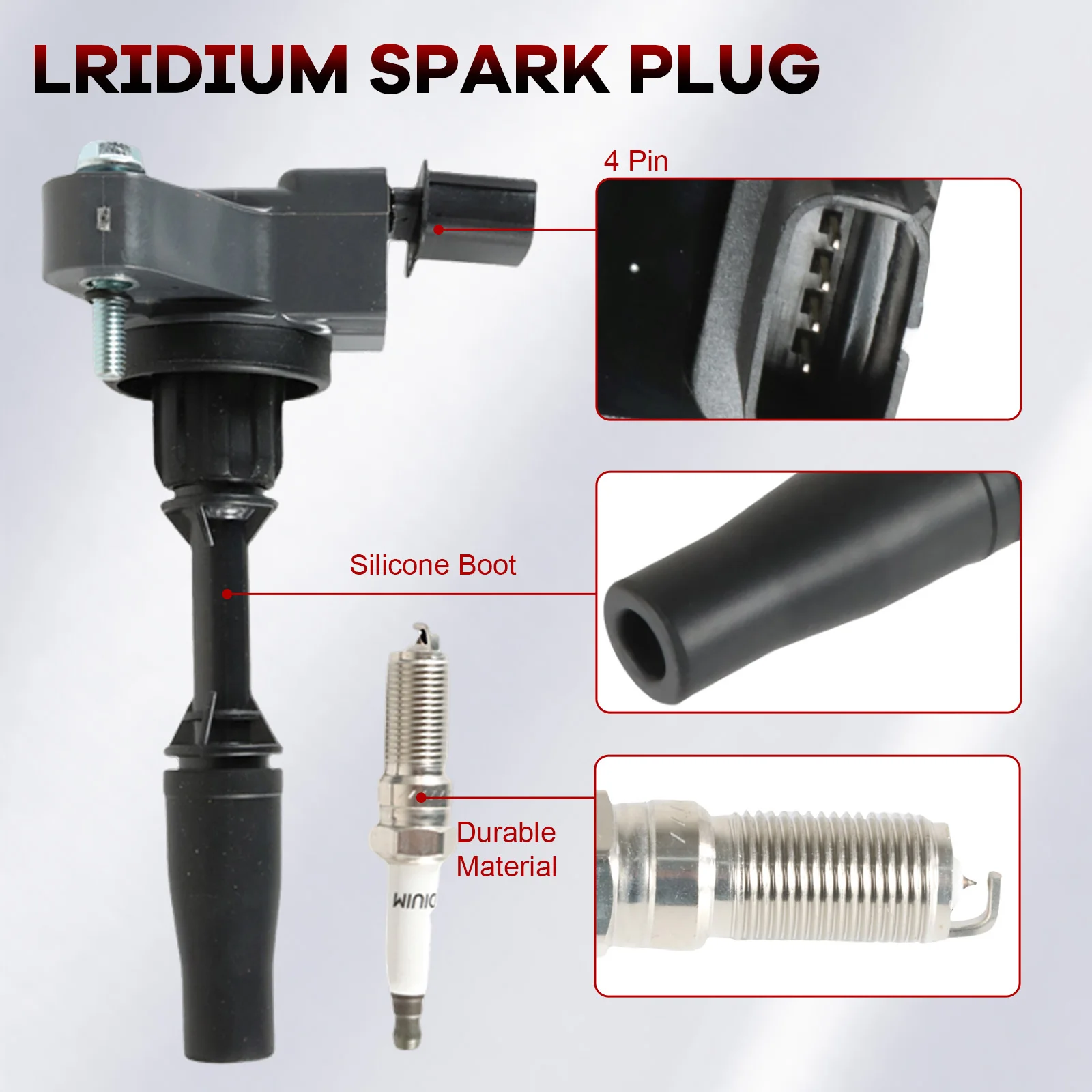 4 шт. катушки зажигания + иридиевая свеча для Chevrolet Colorado 2016-2018 UF680 94489 износная часть
