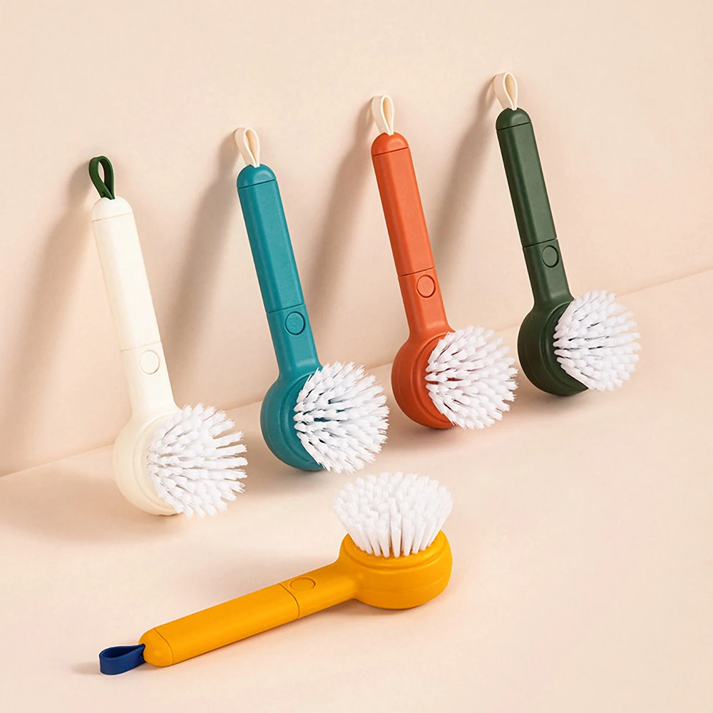 

Multi-use Fruit Vegetable Cleaning Brush Orange Potato Peeler Fruit Knife Hanging Storage Brushes Household Clean Supplies