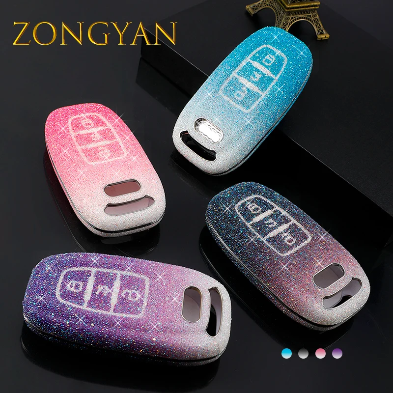 

Hand-Made Diamond Car Key Cover Case Shell For Audi A1 A3 A4 A5 A6 A7 A8 Q3 Q5 Q7 S4 S5 S6 S7 S8 R8 TT Key Chain Accessories