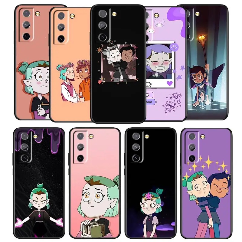 Pretty Magic House Phone Case For Samsung Galaxy S22 S21 S20 S10 S10e S9 S8 S7 PRO Ultra Plus FE Lite Black luxury Silicone Back