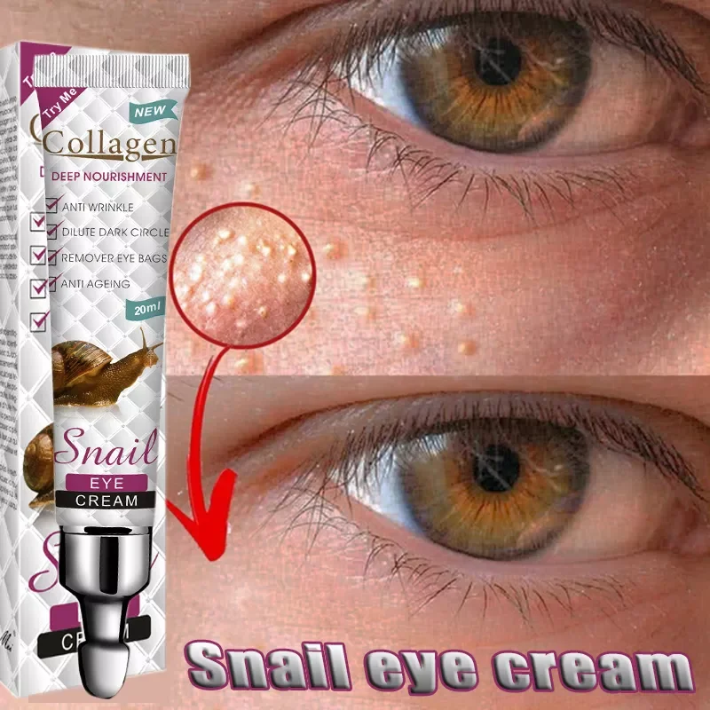 

Snail Firming Eye Cream for Dark Circles & Wrinkles & Fat Granule & Anti-aging Anti-Puffiness Moisturizer Eye Skin C