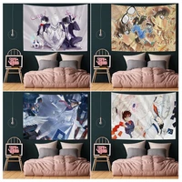 detective conan colorful tapestry wall hanging home decoration hippie bohemian decoration divination kawaii room decor