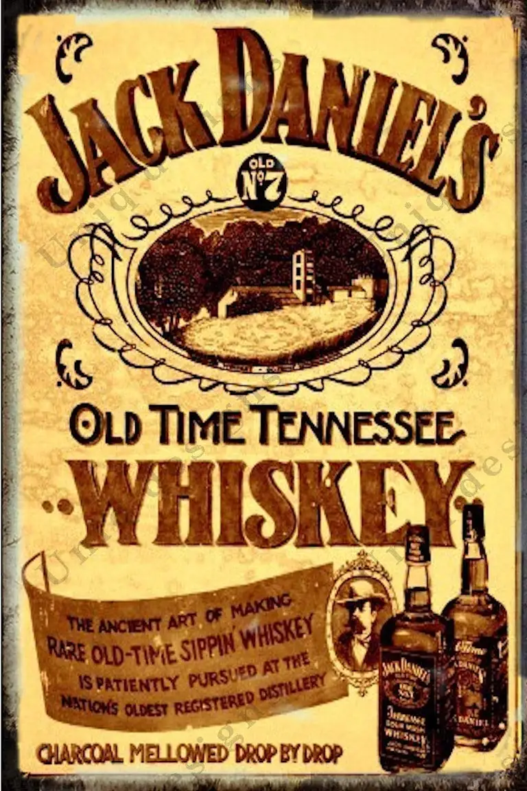 Винтажная металлическая банка No7 Old Time Tennesse жестяная вывеска для виски винтажные