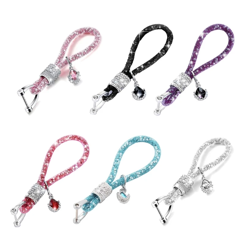

Glitter for rhinestone Keychain Ring Strap Keychain Accessories Car for KEY Deco