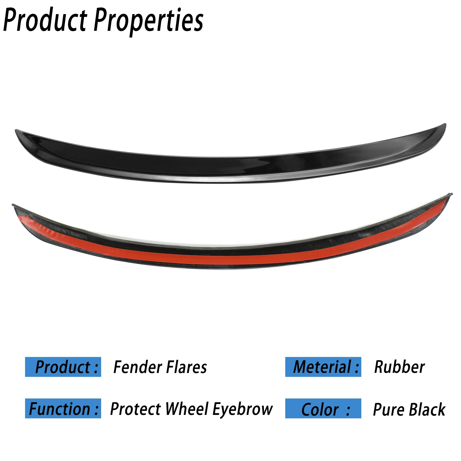 4PCS Universal Car Fender Flares Arches Wing Expander Arch Eyebrow Auto Mudguard Wheel Lip Body Kit Protector Cover Mud Guard |