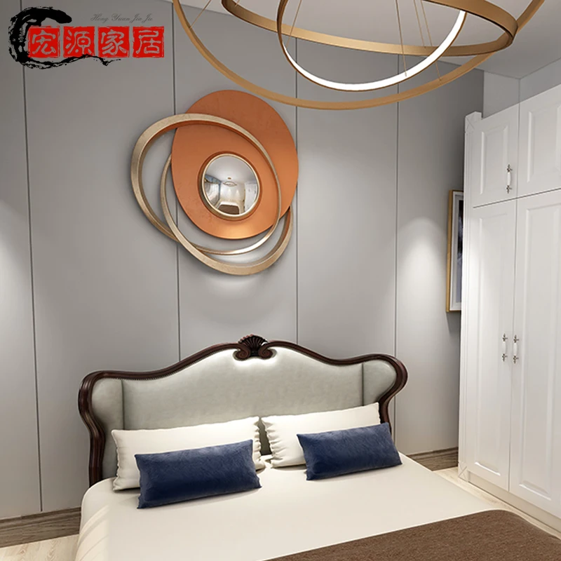 

Light Luxury Background Wall Pendant Wall Hanging Wrought Iron Wall Decoration Restaurant Wall Decoration Mirror